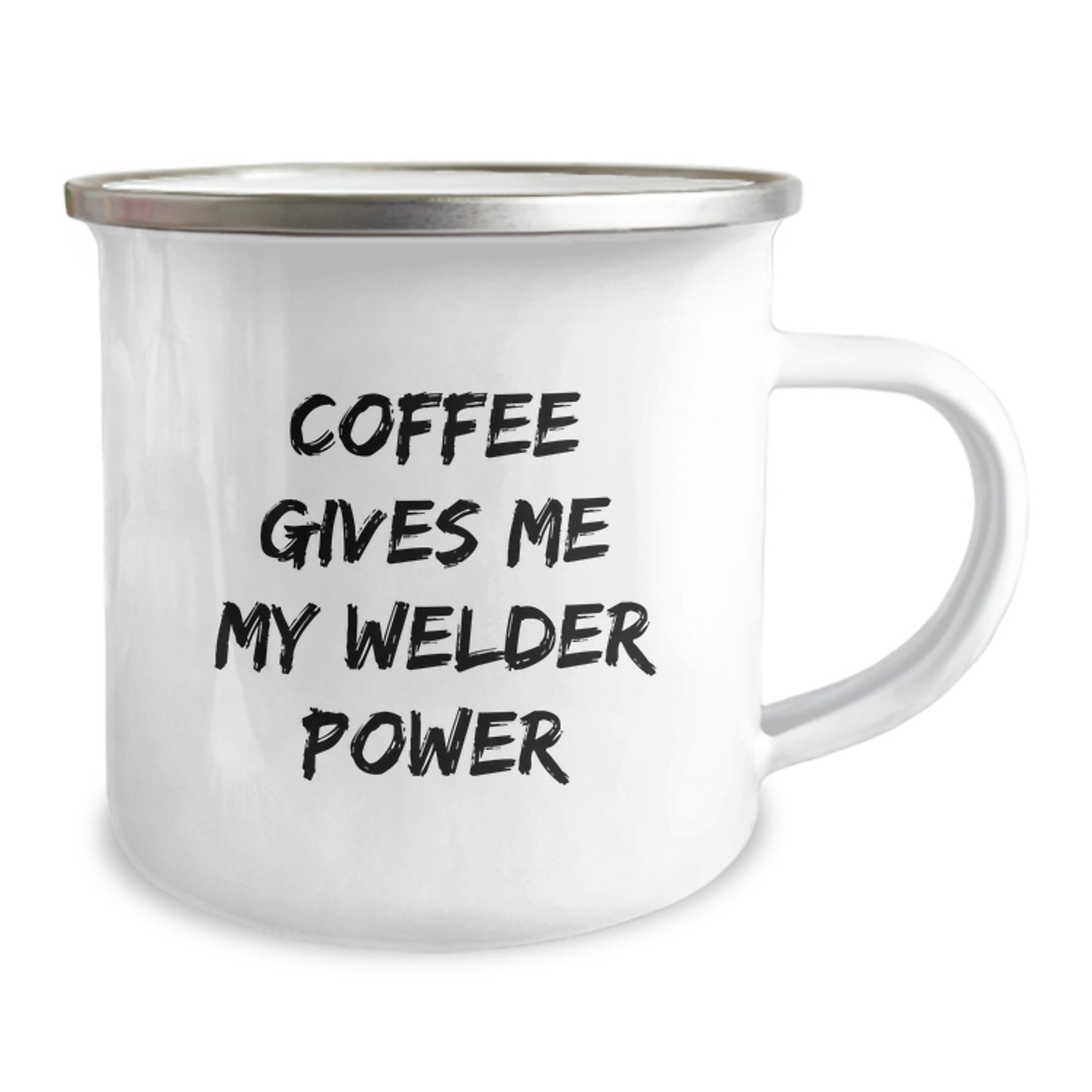 Welder Gifts from Friends for Men, 'Coffee Gives Me My Welder Power' Camping Mug, Unique Graduation Gifts - Image 2