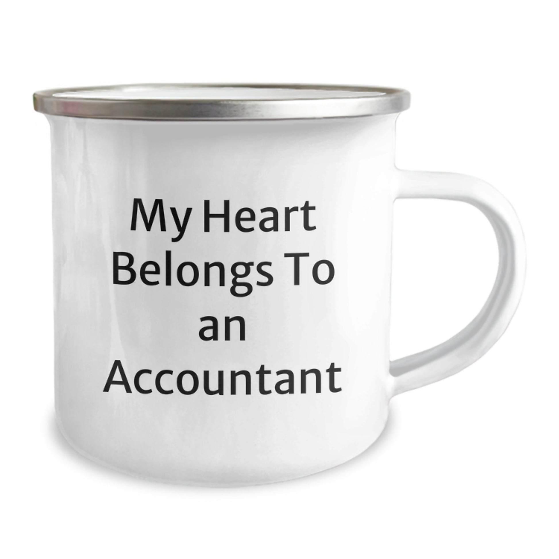 Funny Accountant Gifts, 'My Heart Belongs To An Accountant' Camping Mug for Accountant Men - Christmas Unique Gifts from Coworkers to Accountants - Image 2