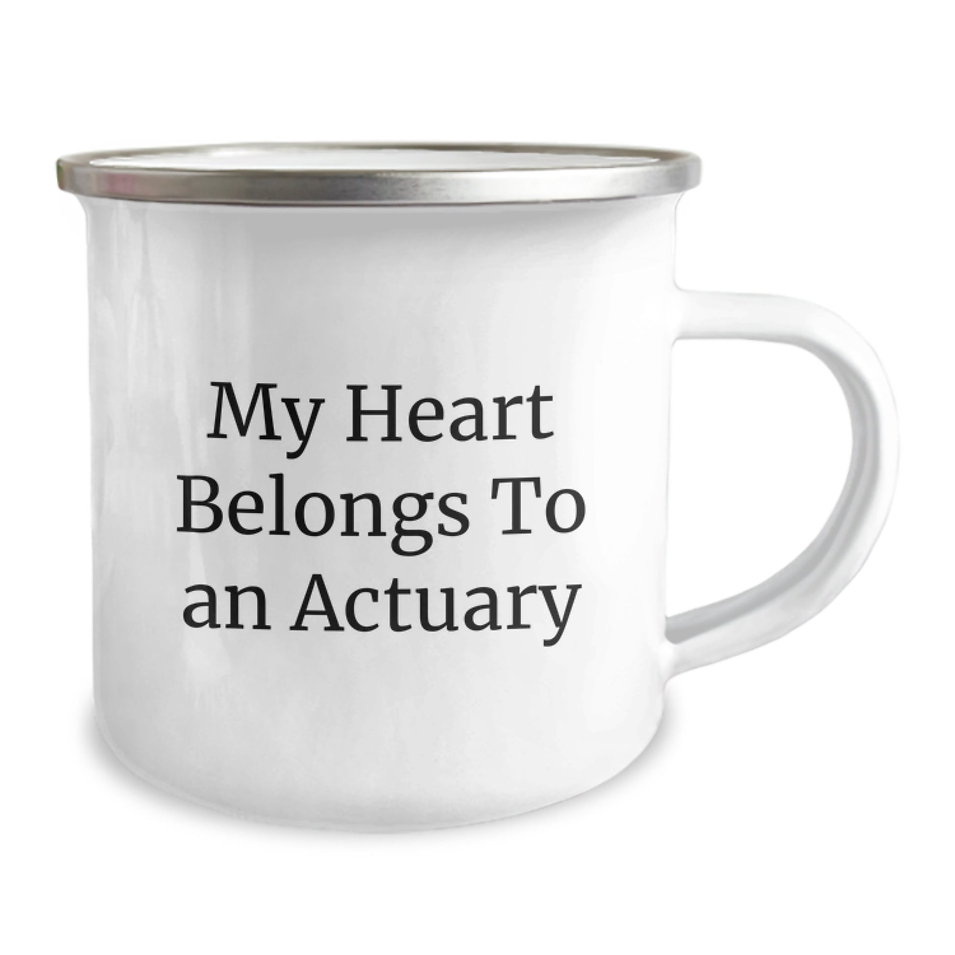 Funny Actuary Gifts for Him, Christmas Unique Mugs for Actuary Friends, My Heart Belongs To An Actuary - Image 2