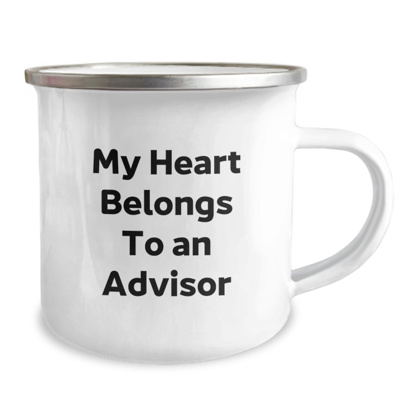 Funny Gifts from Men to Advisors, Christmas Unique Gifts for Advisors, My Heart Belongs To An Advisor Funny Camping Mug - Image 2