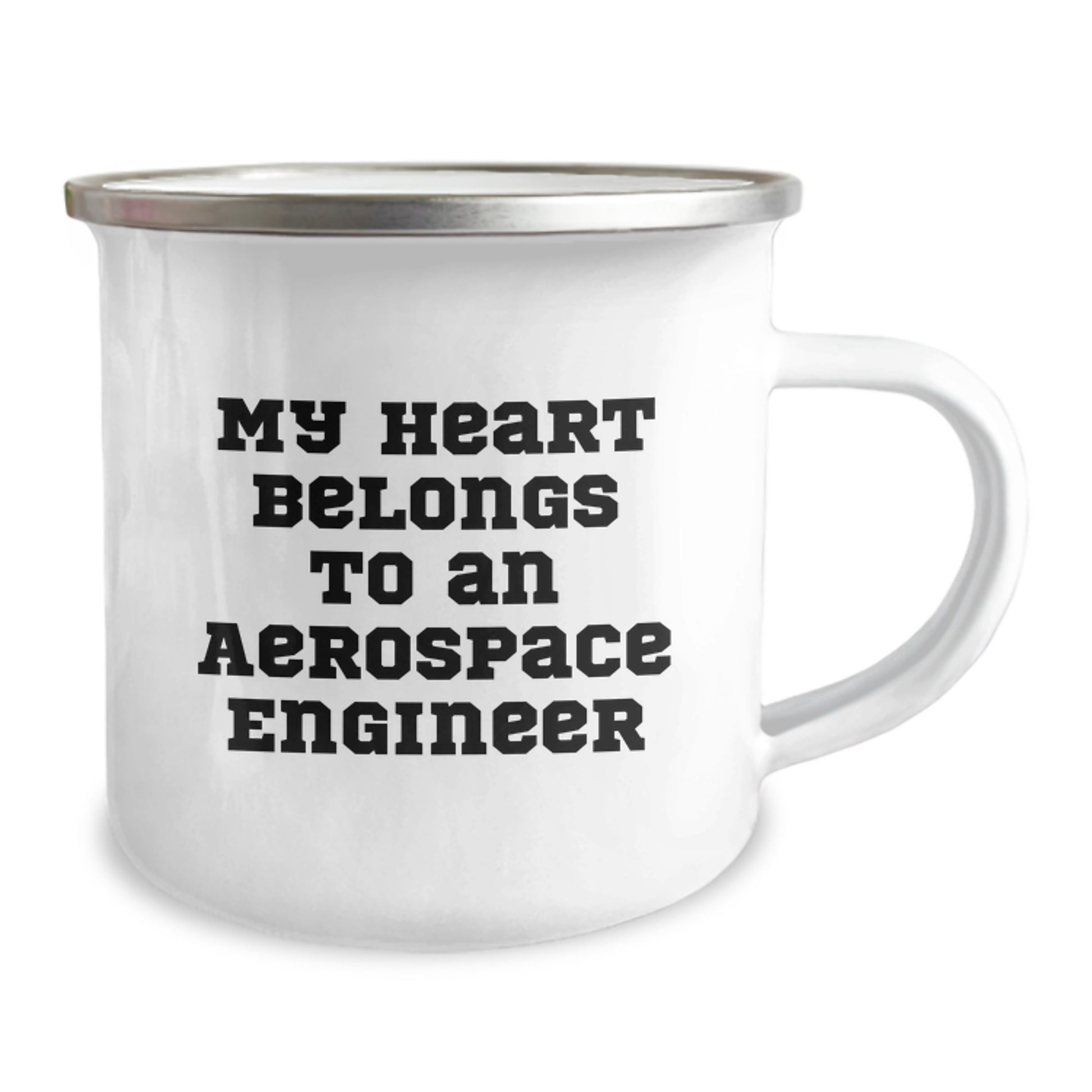 Funny Aerospace Engineer Gifts from Friends, Christmas Unique Gifts for Men, Camping Mug with My Heart Belongs To An Aerospace Engineer - Image 2