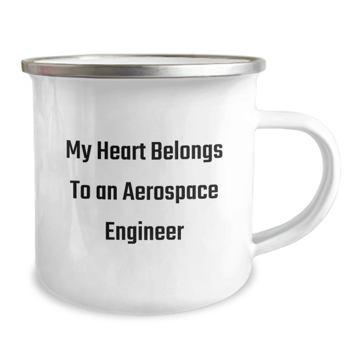 Funny Aerospace Engineer Gifts for Men from Friends - 'My Heart Belongs To An Aerospace Engineer' Christmas Unique Mug - Image 2