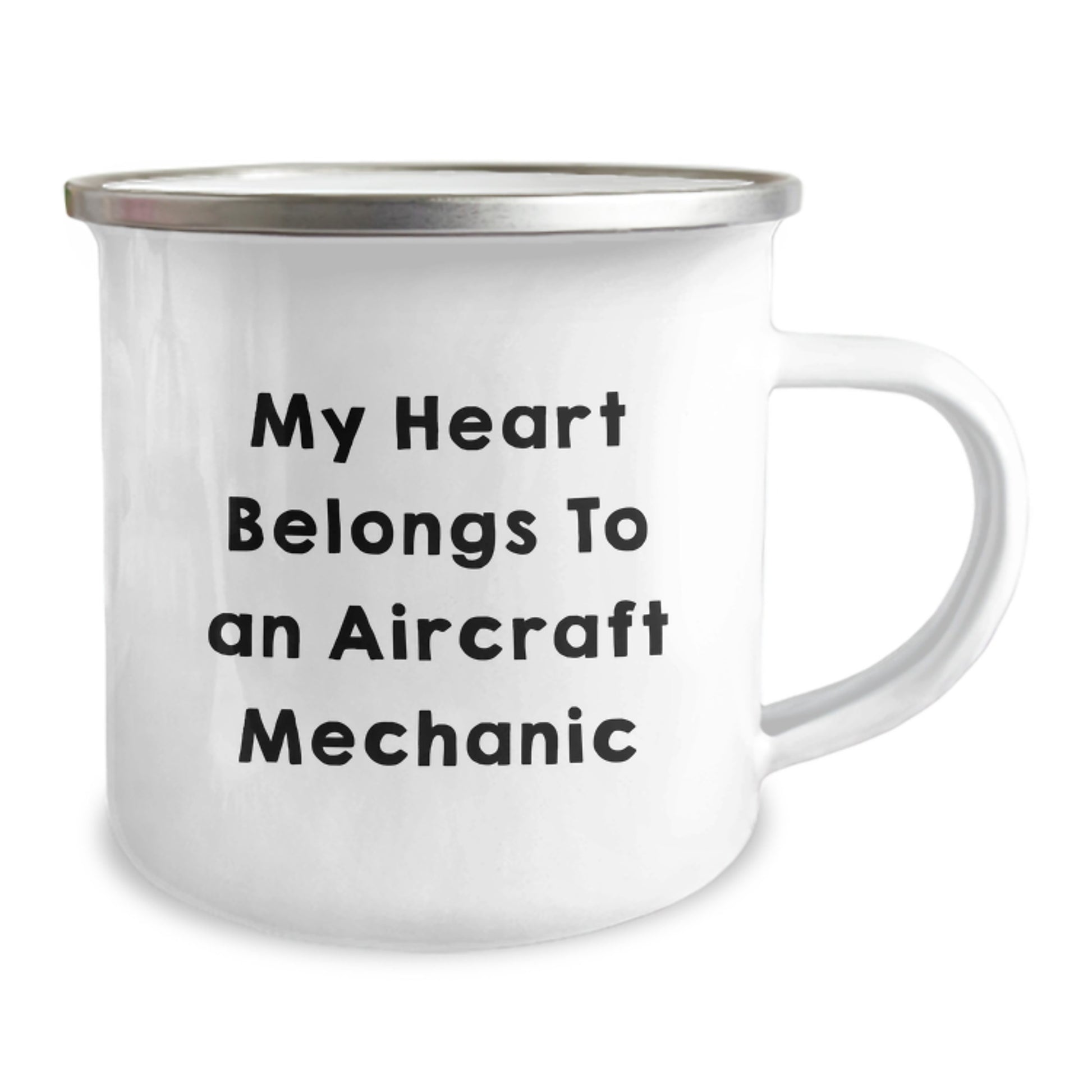 Funny Gifts from Family to Aircraft Mechanic Men - My Heart Belongs To An Aircraft Mechanic Christmas Unique Mugs for Him - Image 2