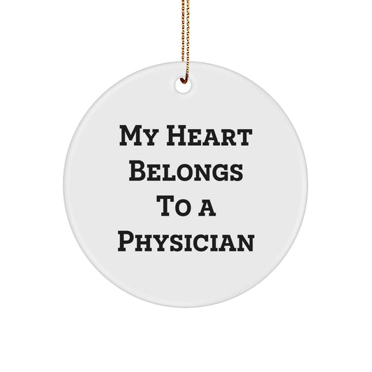 Funny Quotes for Physician, Circle Ornament Gifts from Friends, Unique Christmas Decorations for Physician Home - Image 1