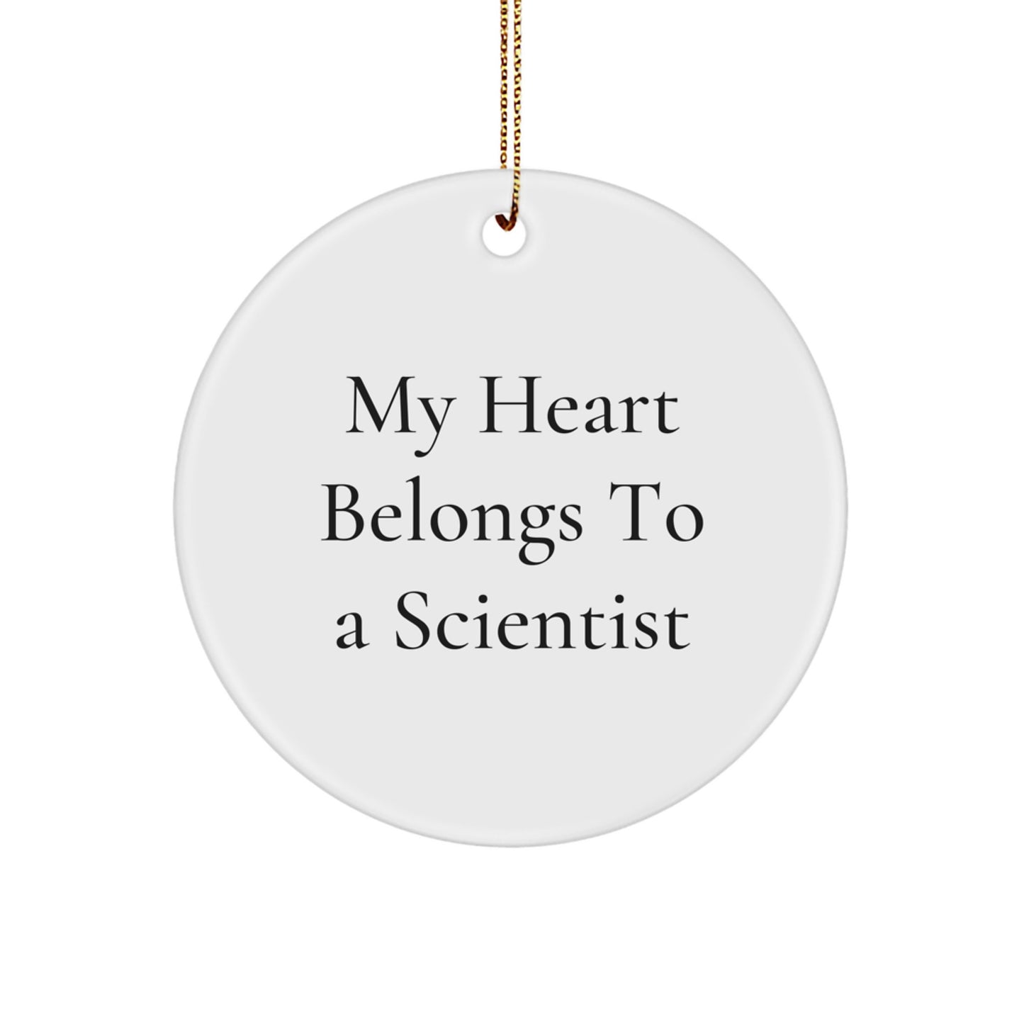 Funny Scientist Circle Ornament Gifts for Scientist Men Women Friends Coworkers Family Christmas Unique Gifts from Men Women Friends Coworkers Family - Image 1
