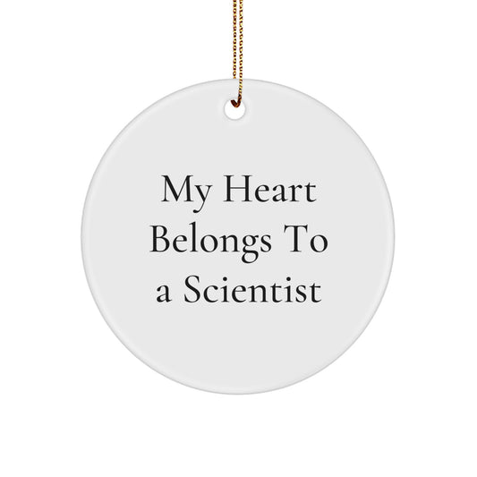 Funny Scientist Circle Ornament Gifts for Scientist Men Women Friends Coworkers Family Christmas Unique Gifts from Men Women Friends Coworkers Family - Image 1