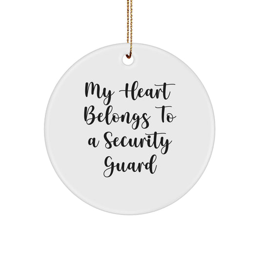 Funny Security Guard Circle Ornament Gifts from Men to Security Guard for Christmas Unique Decoration - Image 1