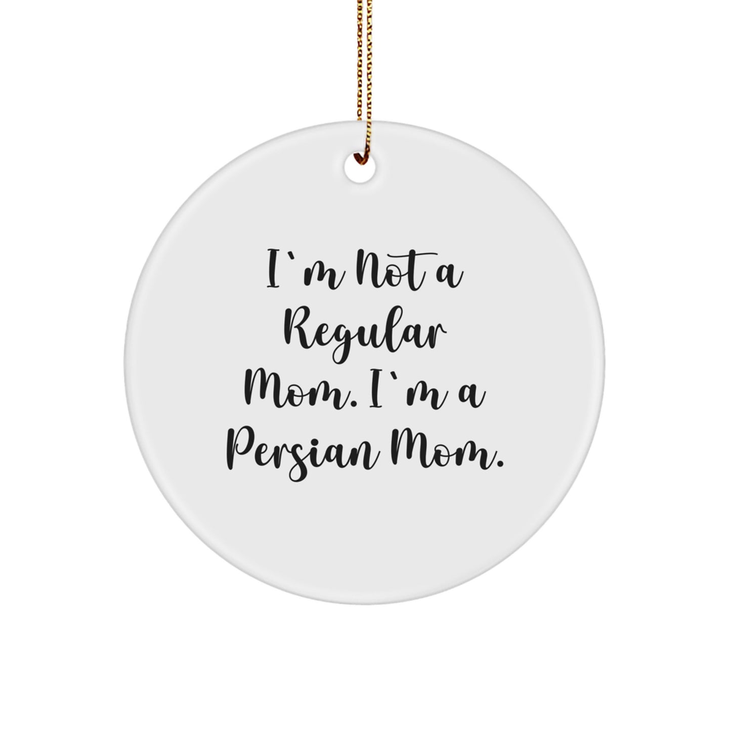 Funny Persian Cat Circle Ornament Gifts from Mom for Christmas Unique Persians - Image 1