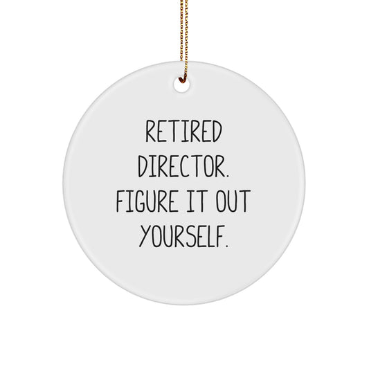 Figuring It Out Yourself Director Circle Ornament Gifts from Family for Christmas - Image 1