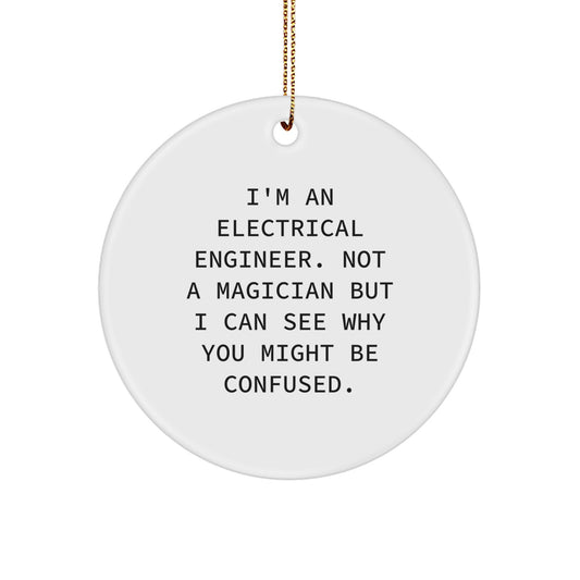 Funny Gifts from Electrical Engineers for Men, Christmas Unique Ornaments for Electrical Engineer Friends, Family, Coworkers. - Image 1