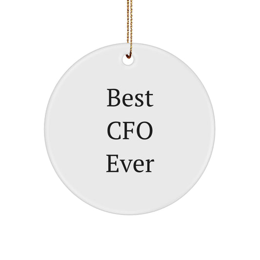 Funny CFO Gifts from Friends for Best CFO Ever Circle Ornament, CFO Christmas Unique Gifts - Image 1