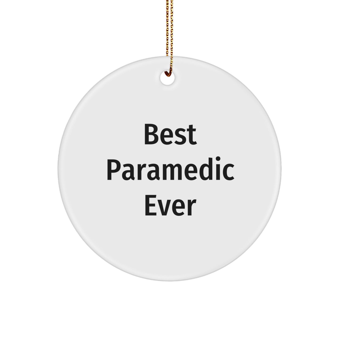 Funny Rescue Worker Gifts for Christmas Unique Circle Ornament for Rescue Worker Ever 'Best Rescue Worker Ever' Gifts from Family Friends Coworkers - Image 1