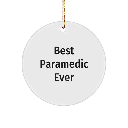 Funny Rescue Worker Gifts for Christmas Unique Circle Ornament for Rescue Worker Ever 'Best Rescue Worker Ever' Gifts from Family Friends Coworkers - Image 1