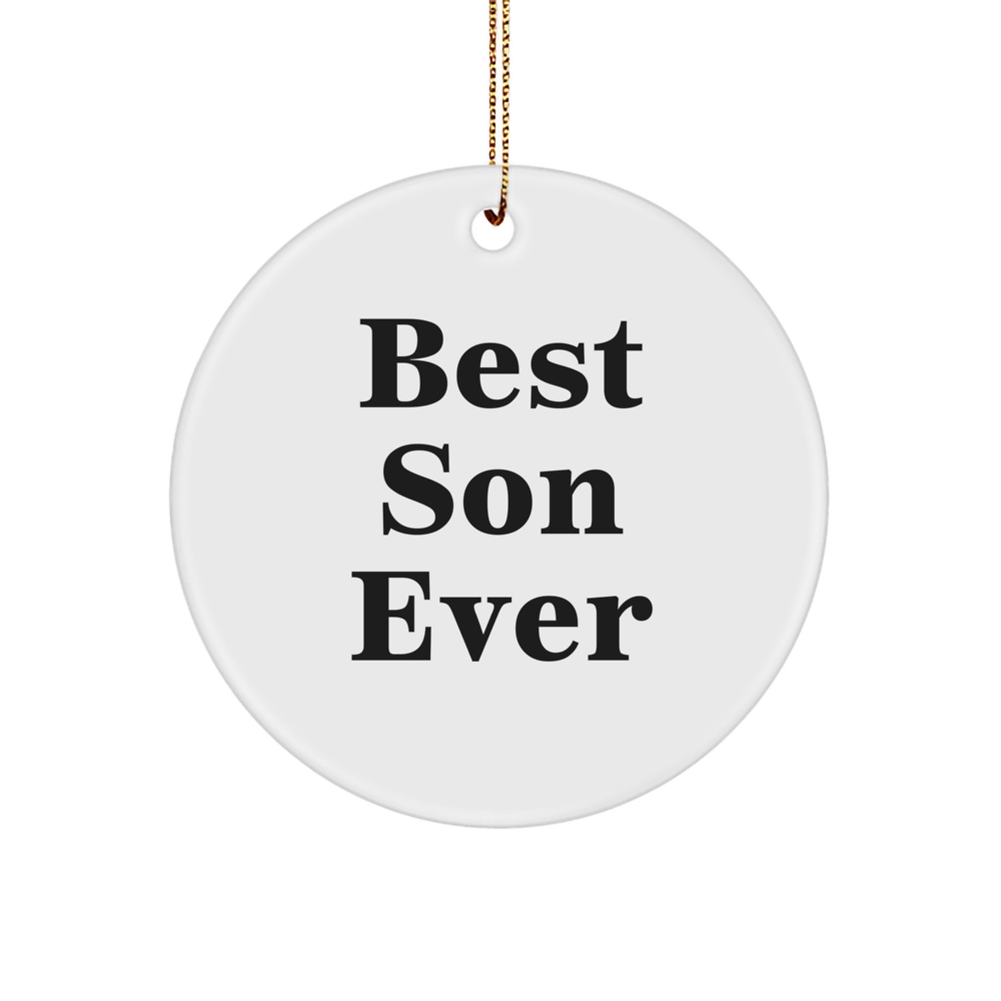 Funny Son Circle Ornament Gifts from Dad for Best Son Ever Christmas Unique - Image 1