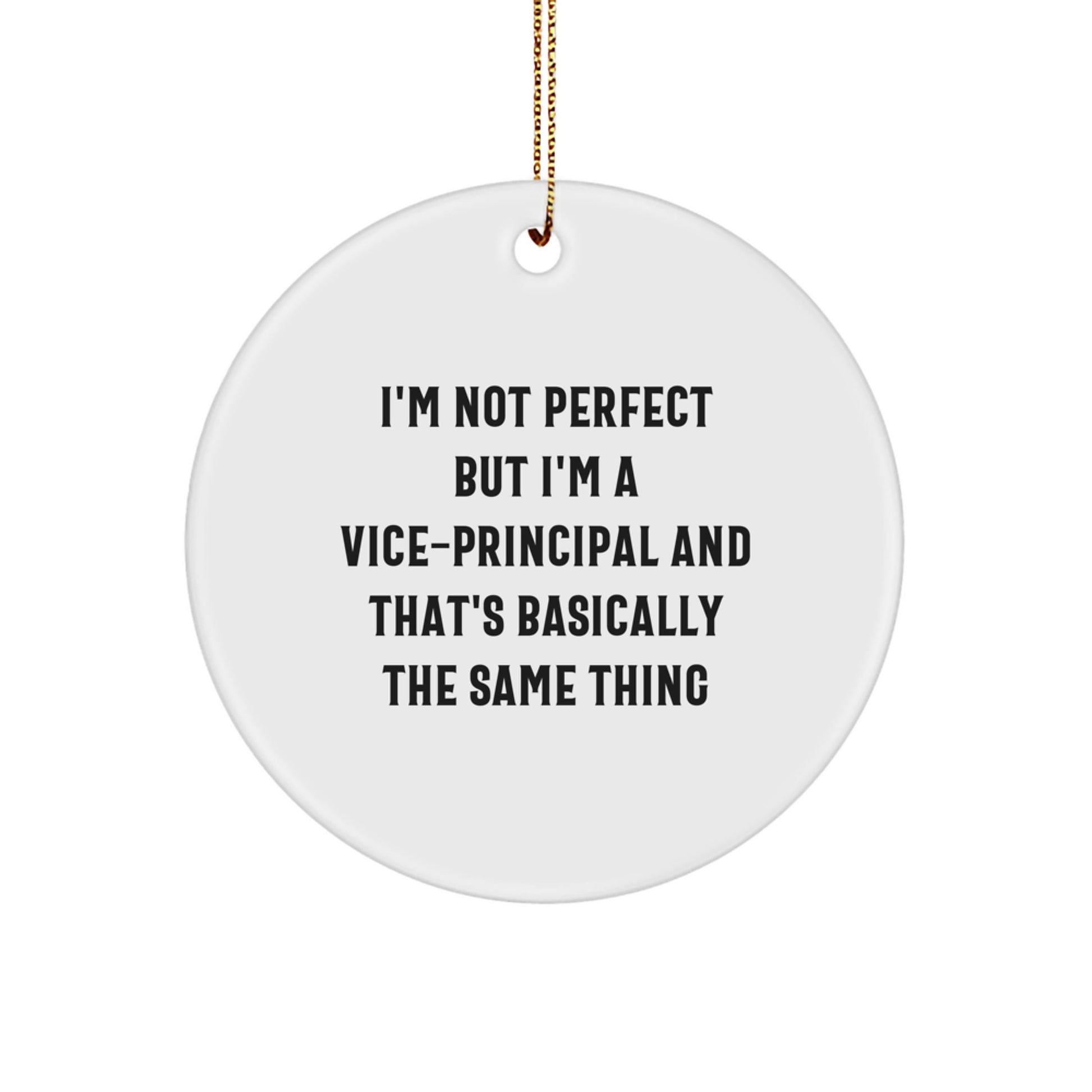 Funny Vice-principal Gifts from Men for Vice-principal, Vice-principal Circle Ornament, Christmas Unique Gifts for Vice-principal - Image 1