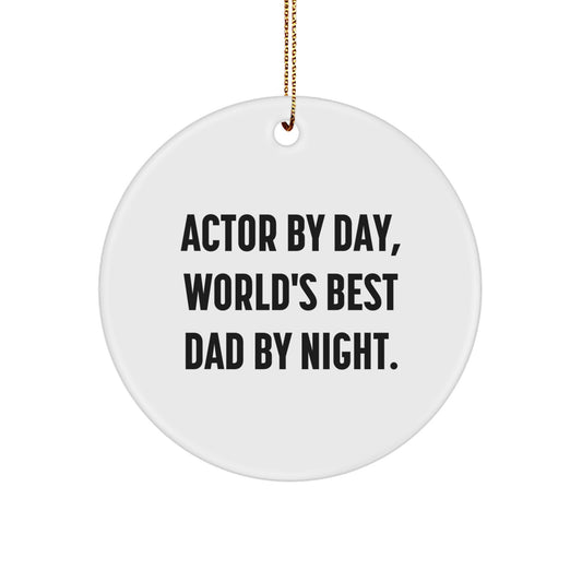 Funny Actor Christmas Circle Ornament Gifts from Men for Actor Friends - Image 1