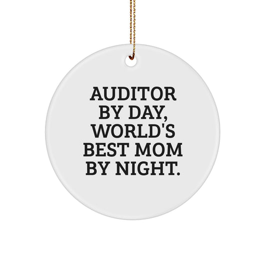 Auditor Gifts from Men, Funny Circle Ornament for Auditor, Christmas Unique Gift Idea for Auditor - Image 1