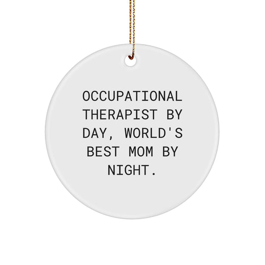 Occupational Therapist Gifts from Men to Friends, Funny Circle Ornament for Christmas Unique Presents - Image 1
