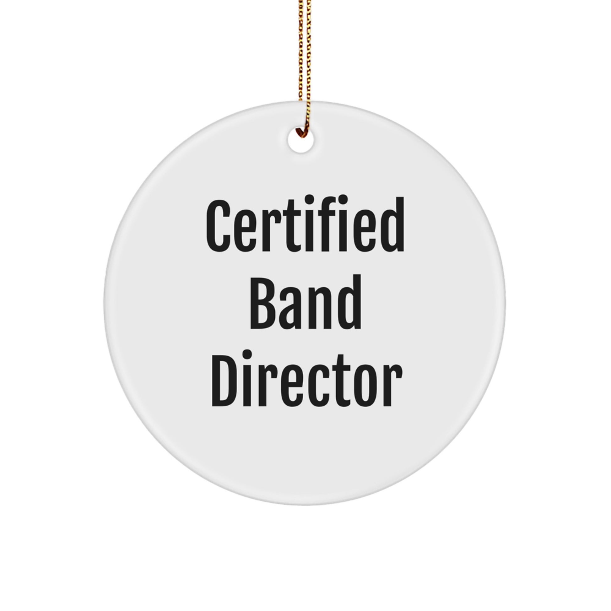 Funny Band Director Gifts from Friends - Certified Band Director Christmas Unique Ornaments for Band Director Men - Image 1
