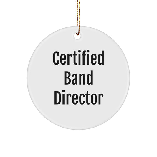 Funny Band Director Gifts from Friends - Certified Band Director Christmas Unique Ornaments for Band Director Men - Image 1