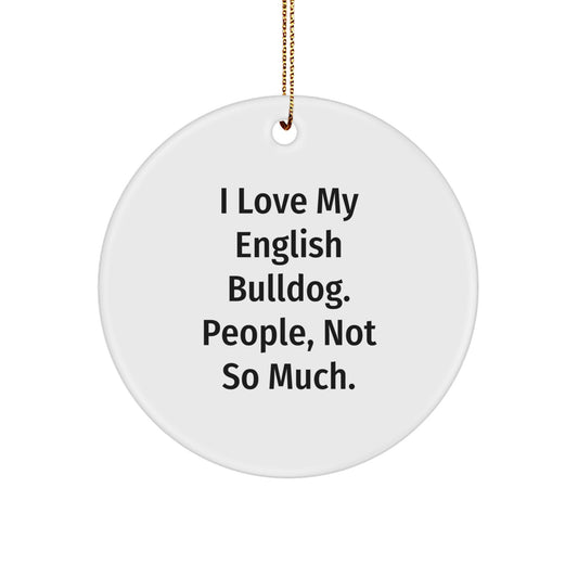 Funny English Bulldog Lovers Gifts from Men to Family, Christmas Unique Ornaments for English Bulldog Room Decor - Image 1