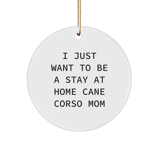 Funny Cane Corso Dog Mom Gifts for Women, Cane Corso Circle Ornament for Christmas Unique Gifts from Friends - Image 1