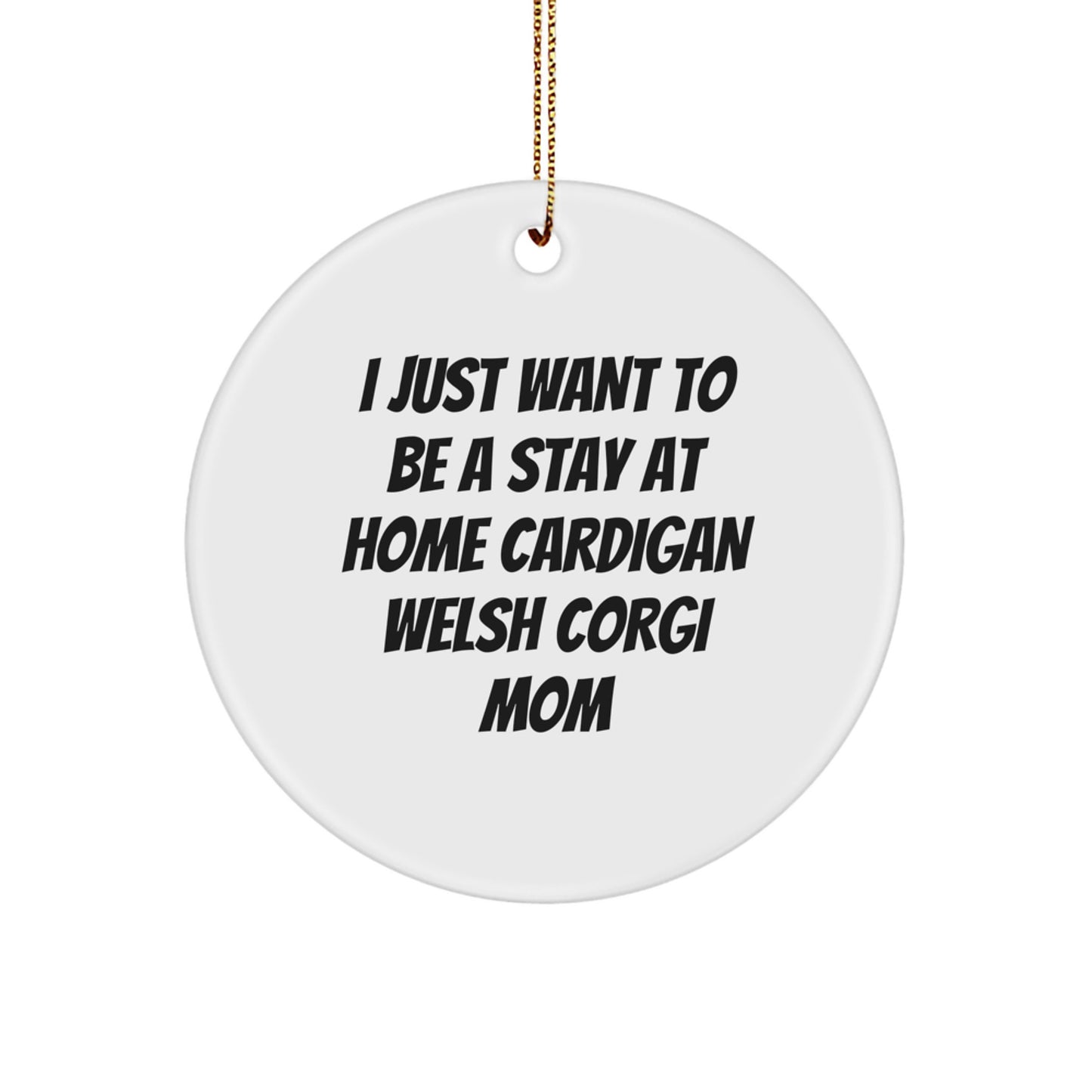 Funny Cardigan Welsh Corgi Dog Circle Ornaments, Gifts for Cardigan Welsh Corgi Dog Moms, Christmas Unique Gifts from Friends, Family, and Coworkers - Image 1