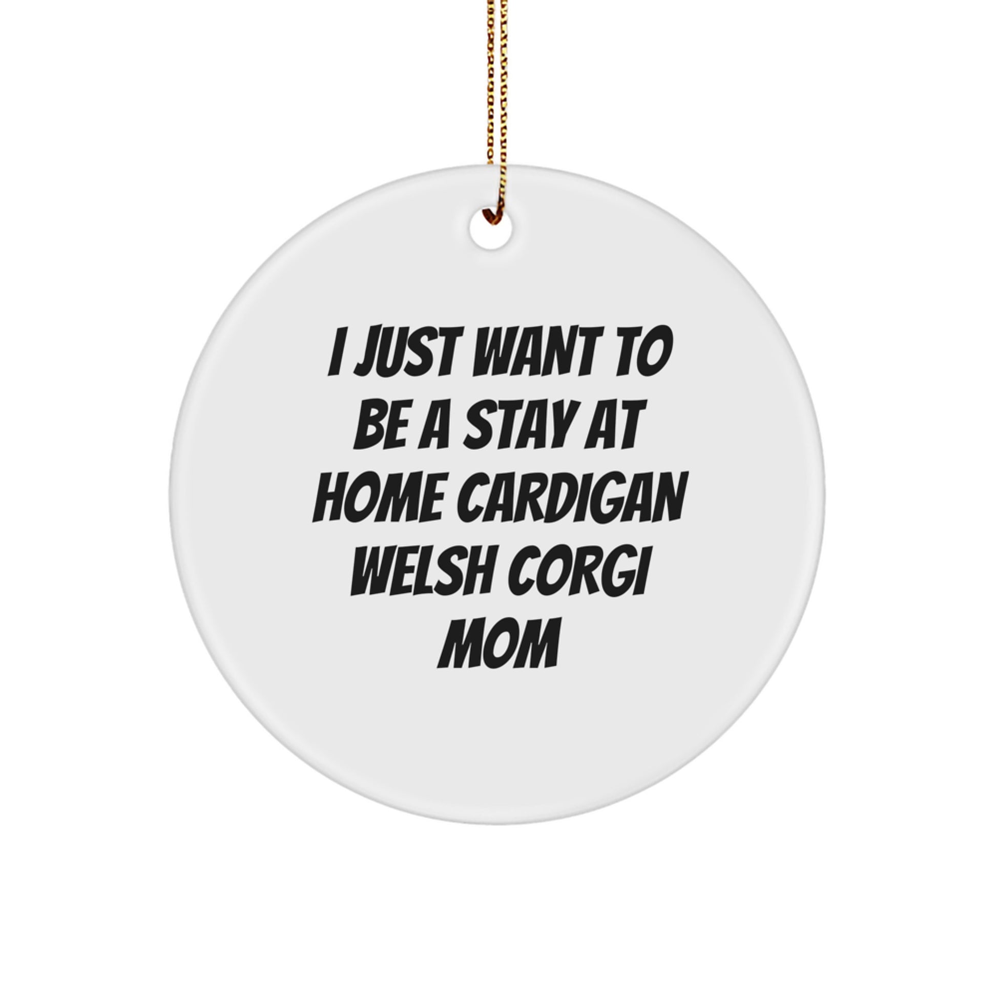 Funny Cardigan Welsh Corgi Dog Circle Ornaments, Gifts for Cardigan Welsh Corgi Dog Moms, Christmas Unique Gifts from Friends, Family, and Coworkers - Image 1