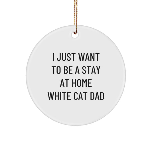 Funny Christmas White Cat Dad Gifts from Men to White Cat Lovers - Image 1