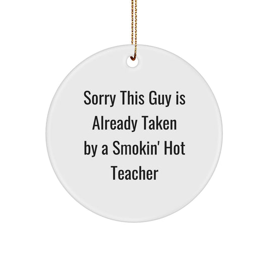 Funny Teacher Circle Ornament for Christmas Unique Gifts from Men, Women, Friends, Coworkers, Family to Teacher, Men, Women, Friends, Coworkers, Family - Image 1