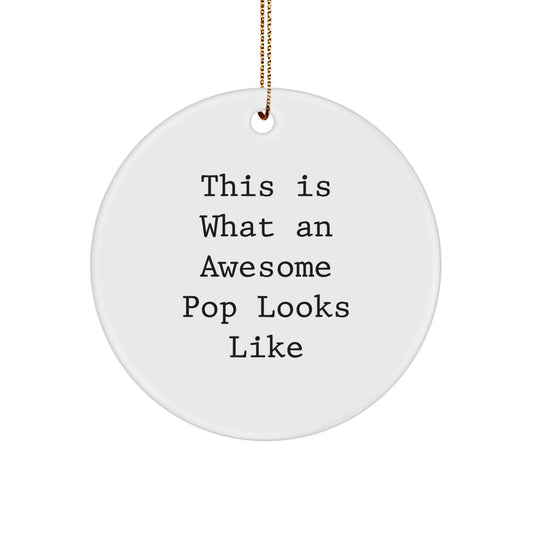 Funny Pop Gifts, Circle Ornament for Men, Christmas Unique Gifts from Friends, Inspirational Pop Circle Ornaments for Pop Lover - Image 1