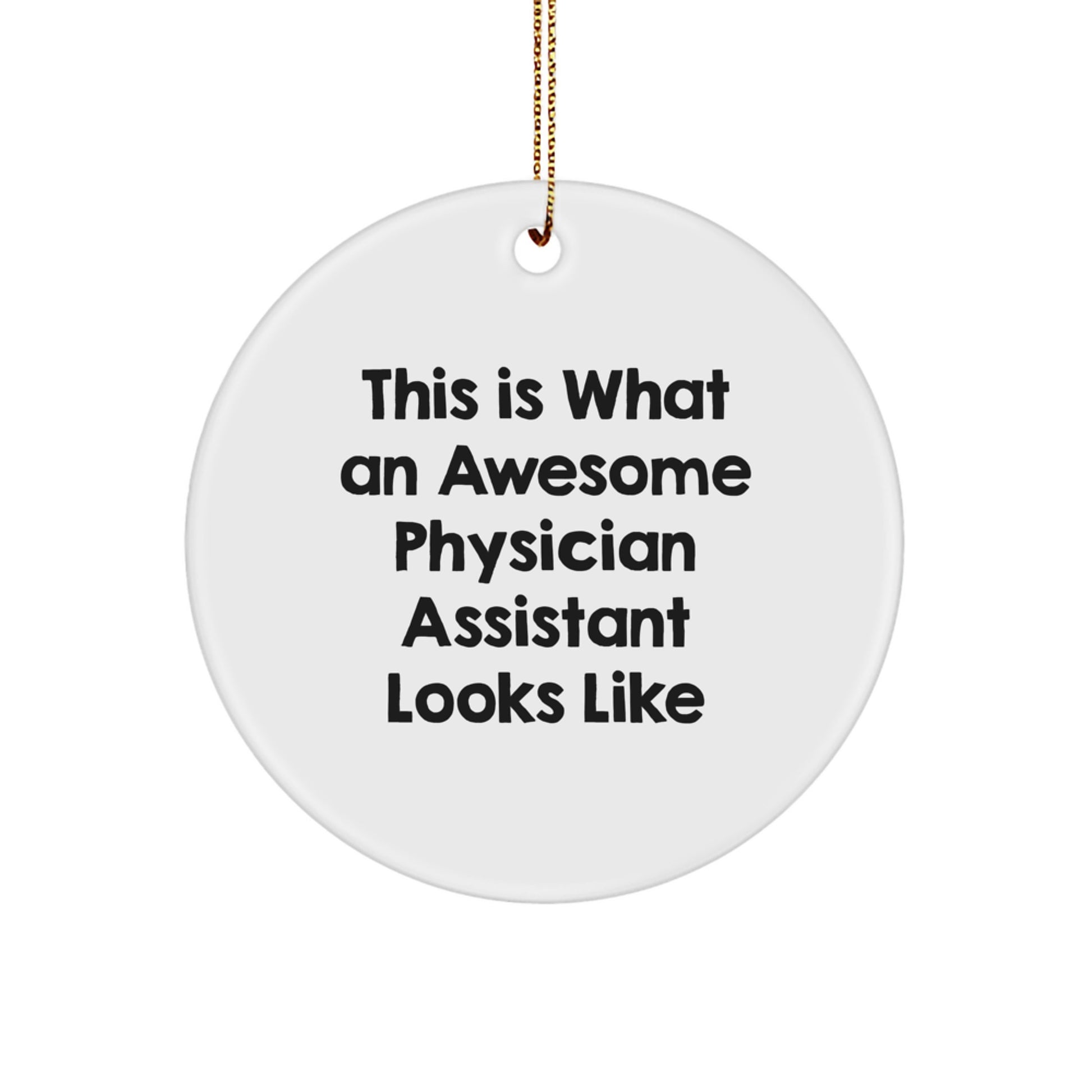 Funny Physician Assistant Inspirational Quotes Circle Ornament Gifts from Friends for Family - Image 1