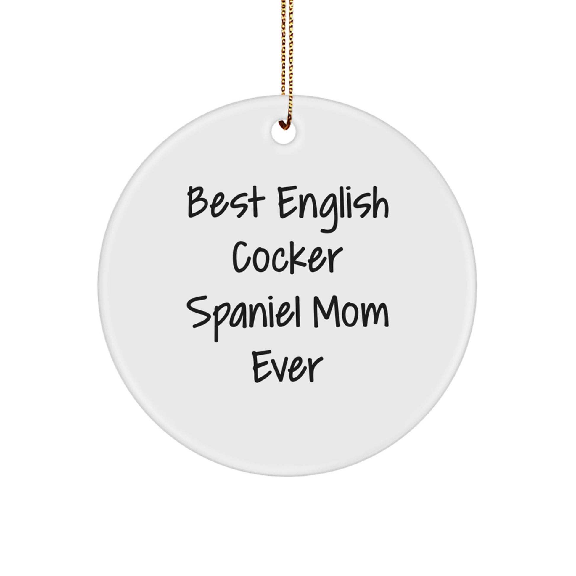 English Cocker Spaniel Dog Mom Gifts from Family for Christmas Unique Ornaments - Image 1