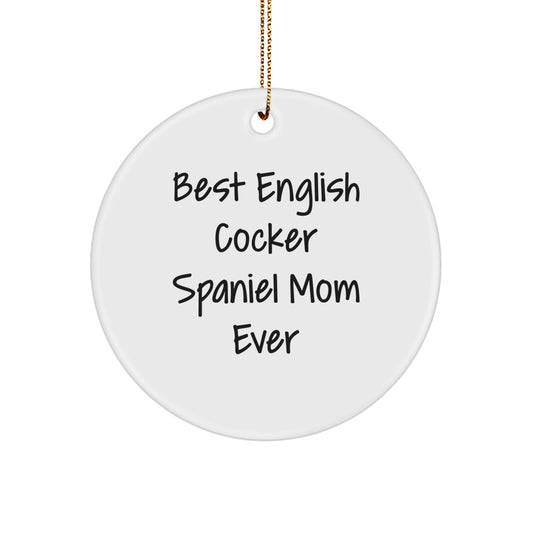 English Cocker Spaniel Dog Mom Gifts from Family for Christmas Unique Ornaments - Image 1