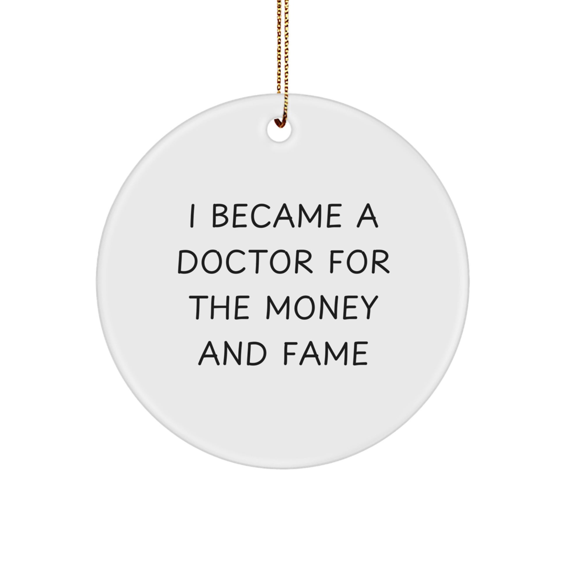 Funny Doctor Gifts from Men - Unique Circle Ornament for Christmas Unique Gifts for Doctors - Image 1