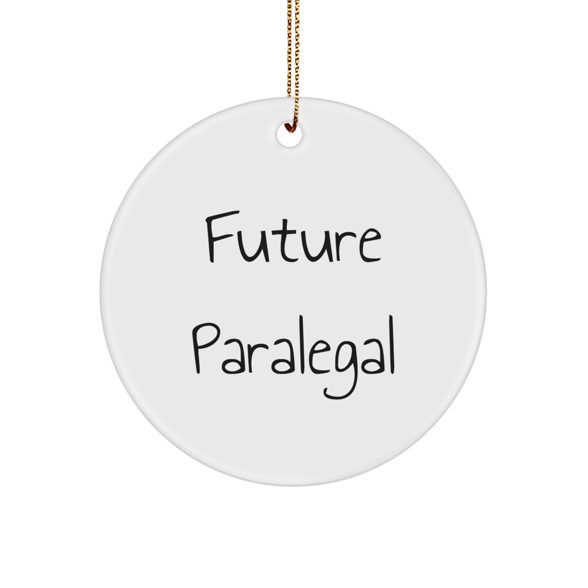 Inspirational Paralegal Christmas Unique Gift for Future Lawyers - Funny Circle Ornament for Paralegal Friends and Family - Gifts from Friends to Future Paralegals - Image 1