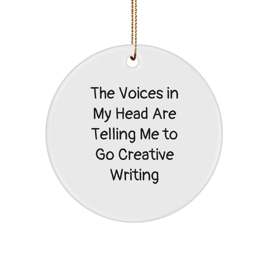 Creative Writing Inspirational Circle Ornament Gifts from Friends for Women on Christmas - Image 1