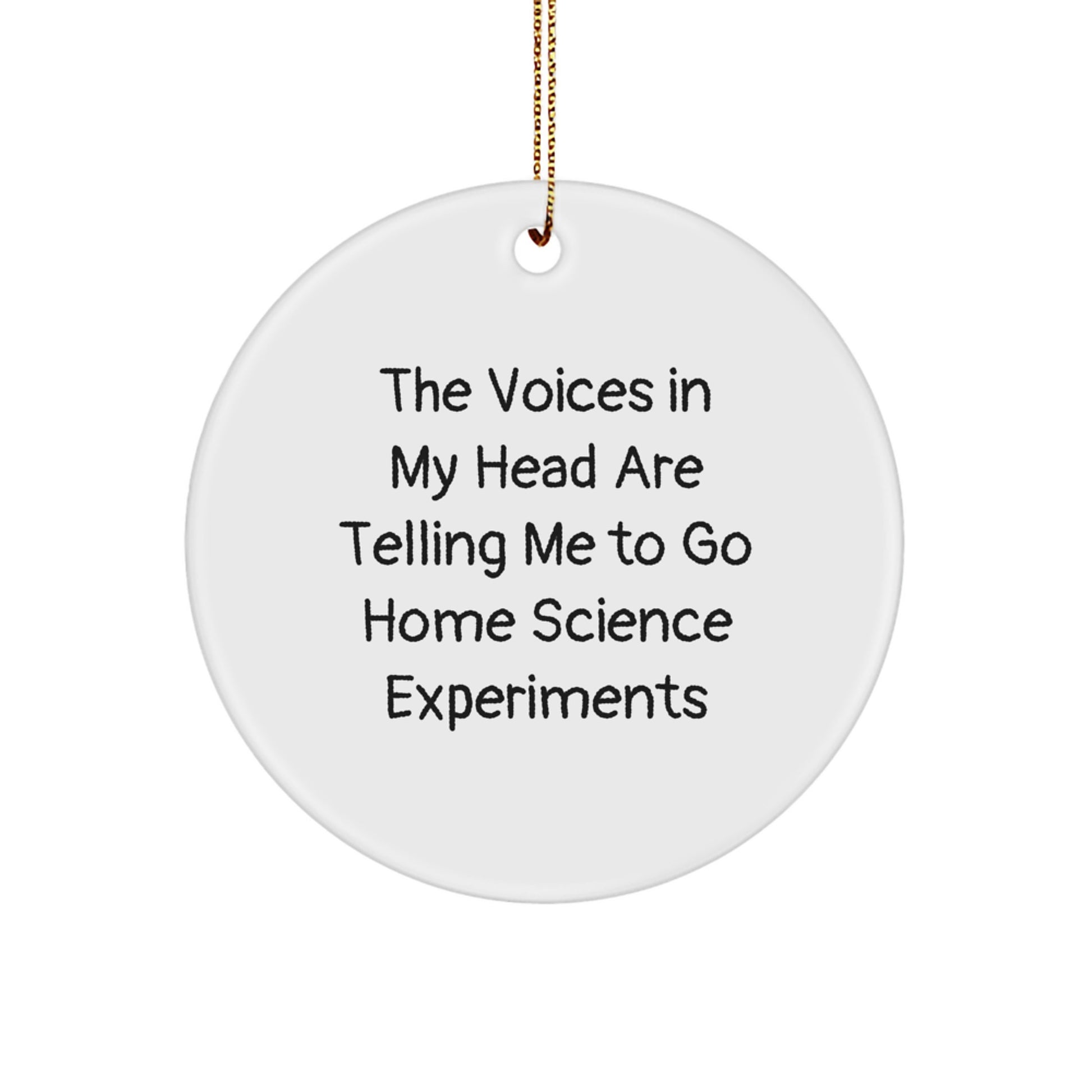 Funny Home Science Experiments Circle Ornament Gifts from Friends and Family for Christmas - Image 1