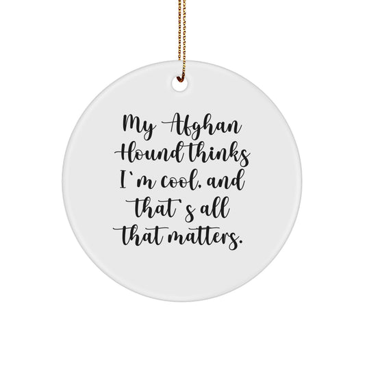 Unique Afghan Hound Dog Circle Ornaments Gifts for Men, Funny Dog Lover Decorations from Friends, Perfect Christmas Unique Gifts for Family - Image 1