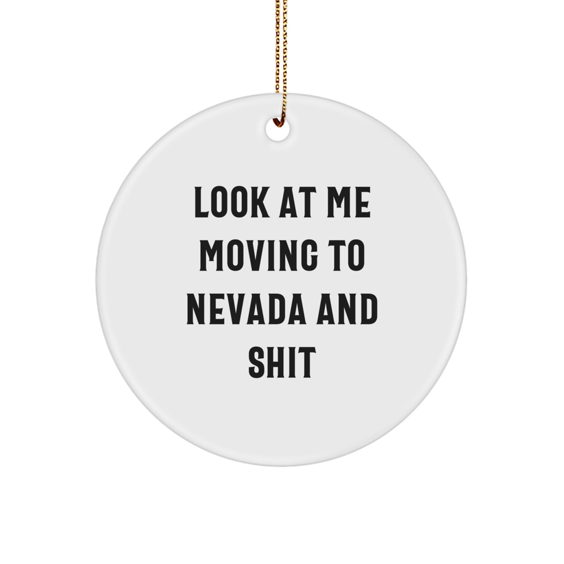 Funny Nevada Circle Ornament Gifts from Friends for Men Women Christmas Decorations - Image 1
