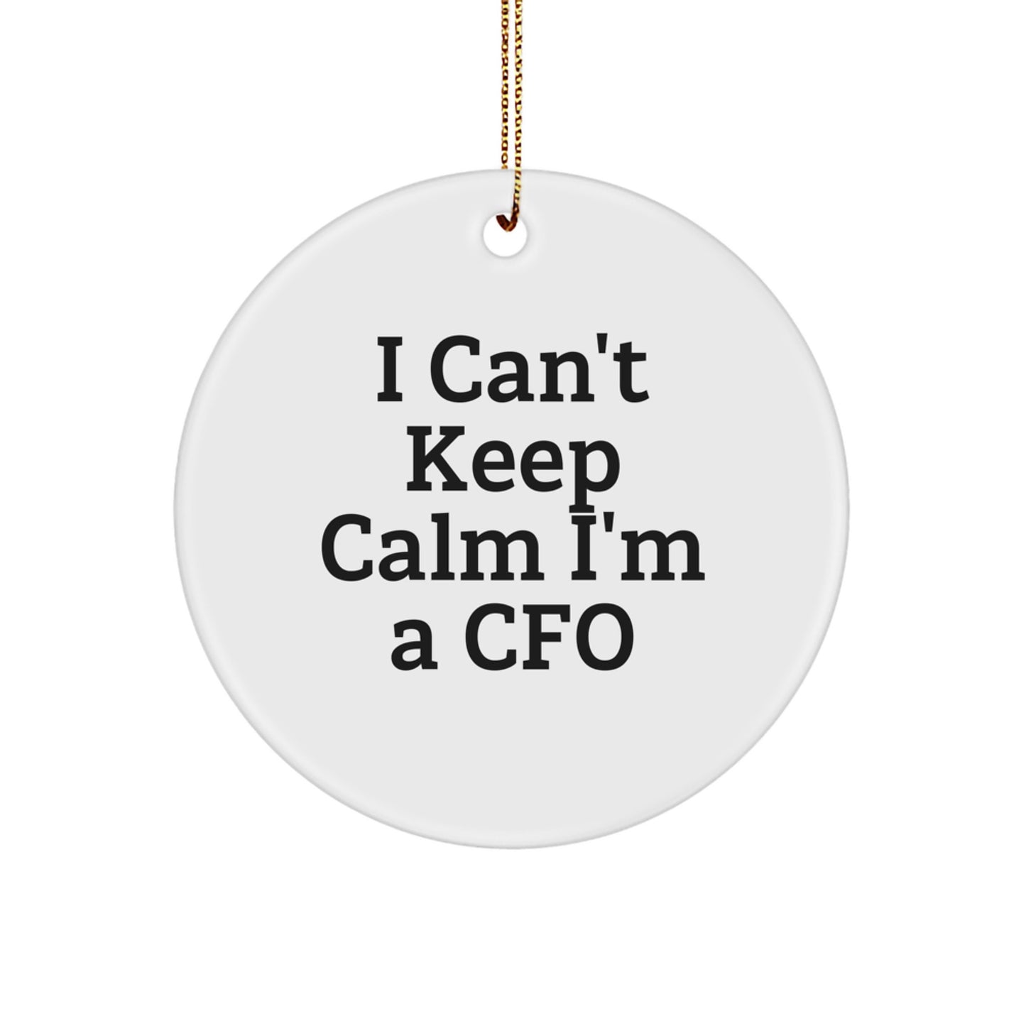 Funny CFO Gifts from Friends, I Cant Keep Calm I'm A Cfo, CFO Christmas Unique Ornaments for CFO - Image 1