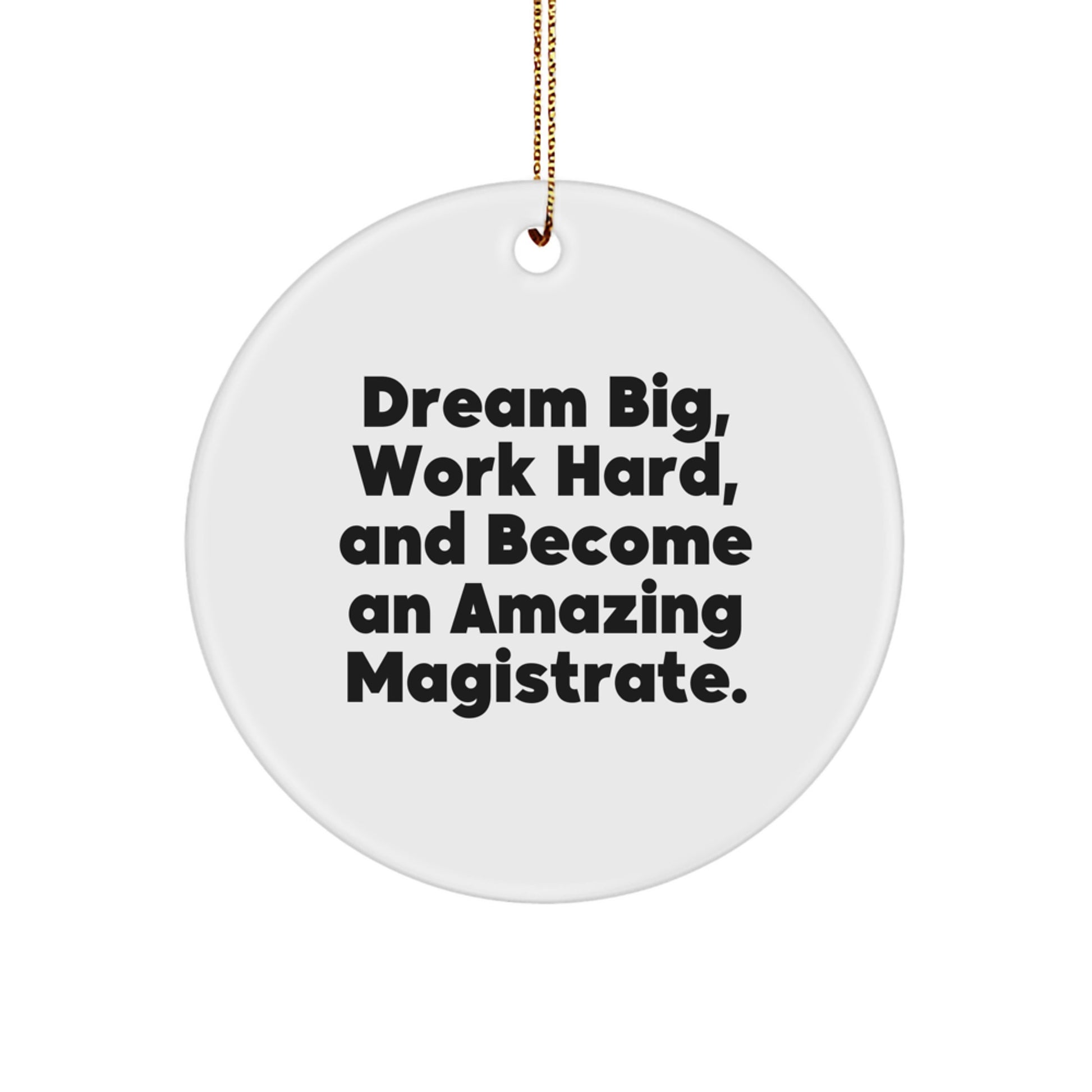 Inspiring Magistrate Gifts for Men, Funny Circle Ornaments for Christmas Unique Gifts from Family and Friends - Image 1