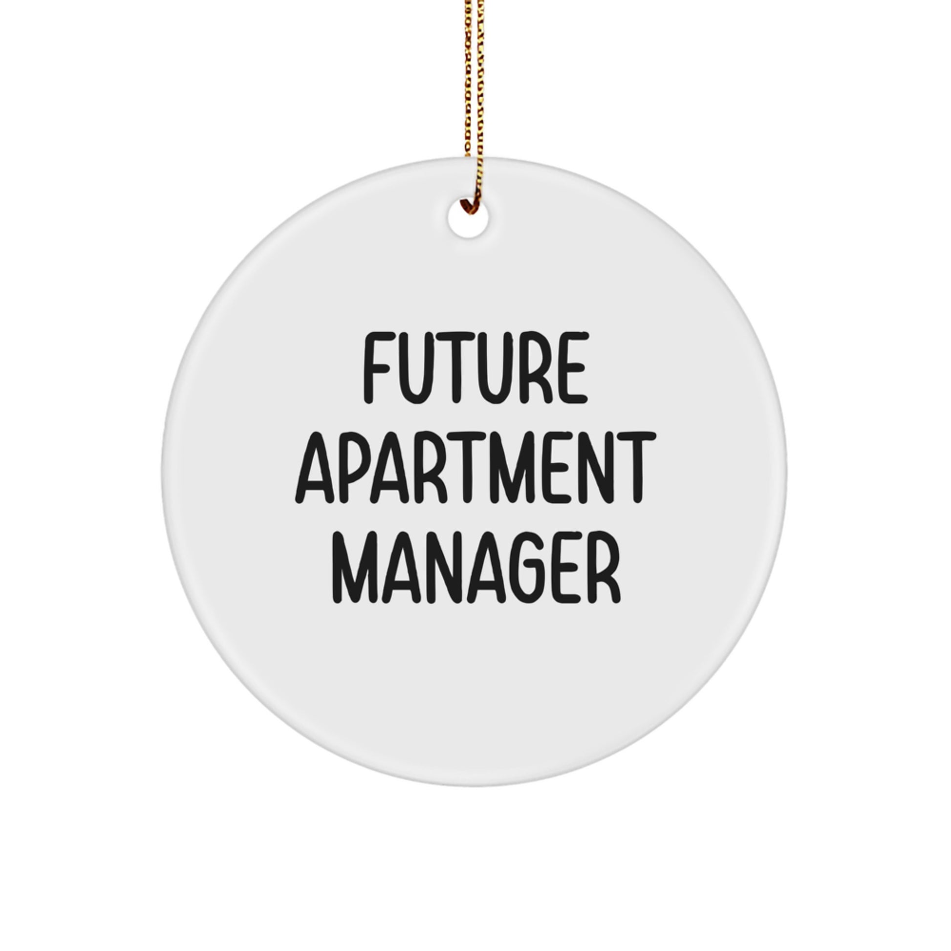 Funny Quotes for Apartment Managers, Christmas Circle Ornament Gifts from Friends, 'May Your Future Be Bright' for Apartment Manager, Circle Ornament, Christmas - Image 1