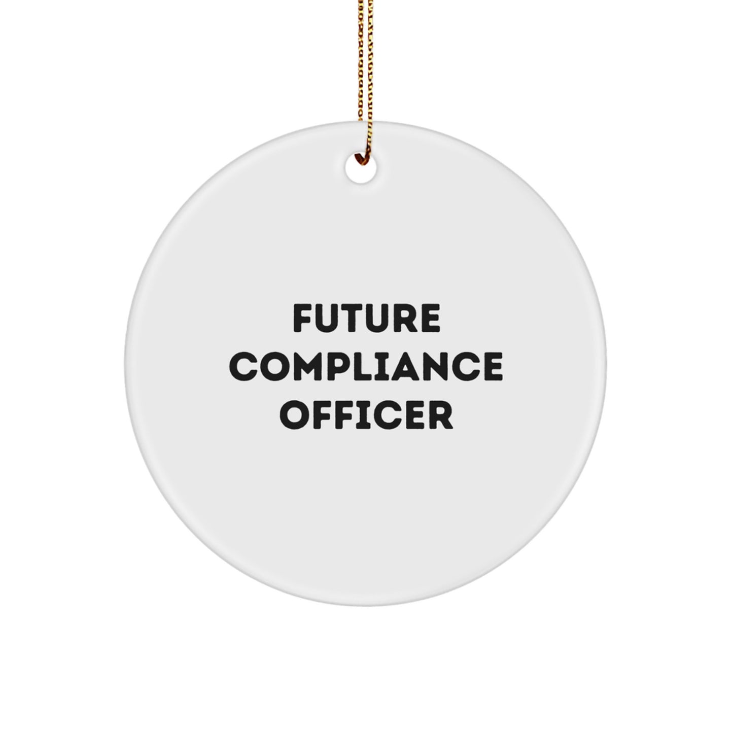 Funny Future Compliance Officer Gift, Compliance Officer Circle Ornament, 'You are the Future' Quote, Christmas Unique Gifts from Friends - Image 1