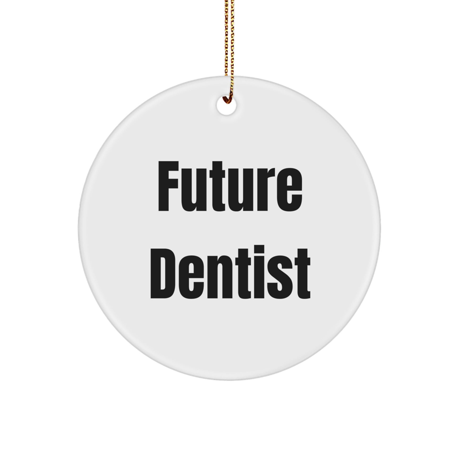 Funny Future Dentist Gifts from Family to Dentist Circle Ornament for Christmas Unique Gifts - Image 1