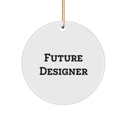 Designer Gifts from Future Designer, Inspirational Circle Ornament for Christmas, 'Believe in Yourself' Quote - Image 1