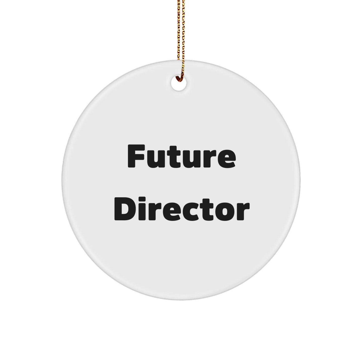Funny Future Director Christmas Circle Ornament Gifts from Family for Men - Image 1