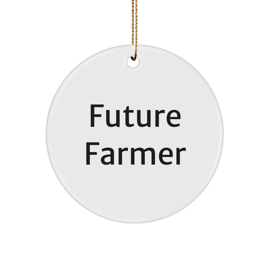 Funny Future Farmer Gifts for Men from Family, Unique Circle Ornament for Farmer Christmas Unique Gifts - Image 1