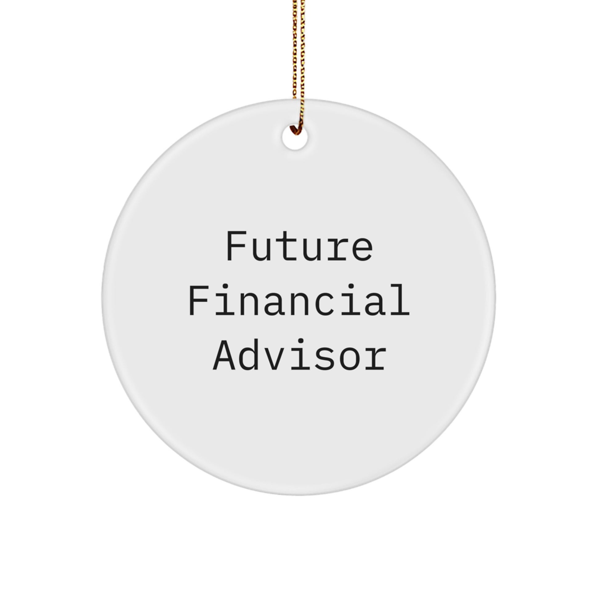Funny Future Financial Advisor Gifts from Men to Financial Advisor Friends, Unique Christmas Circle Ornament - Image 1