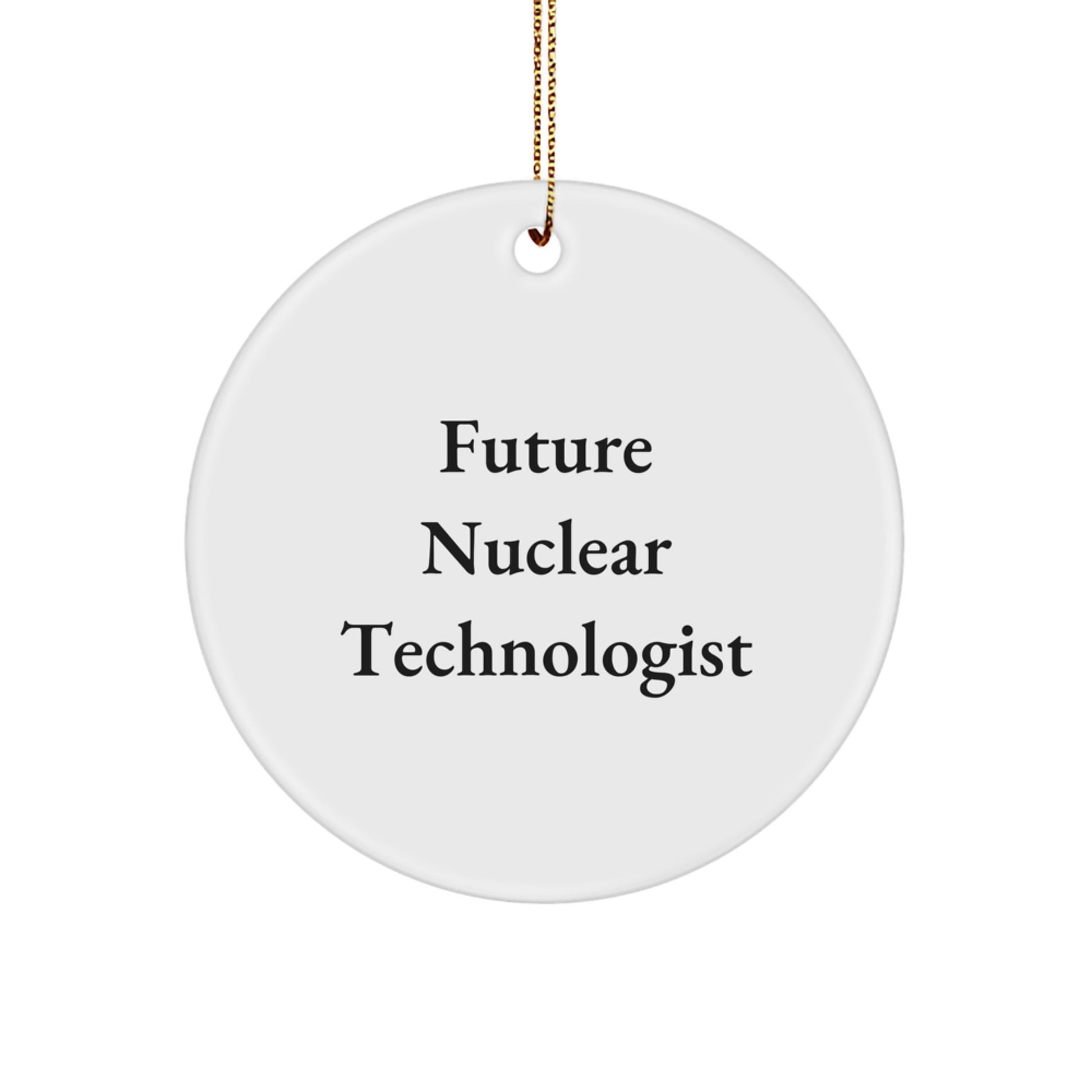 Funny Nuclear Technologist Gifts, Circle Ornament for Future Nuclear Tech, Inspirational Quote, Christmas Unique Gifts from Friends to Nuclear Technologists - Image 1